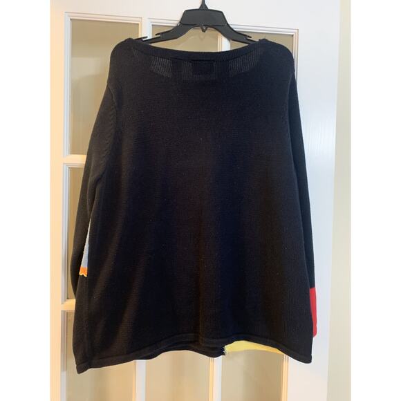 Crazy Horse by Liz Claiborne navy colorblock multicolor long sleeve sweater sz 1 - Picture 7 of 7